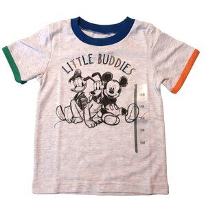 Disney Mickey & Friends Little Buddies Toddler T-Shirt With Colorful Sleeves 18M
